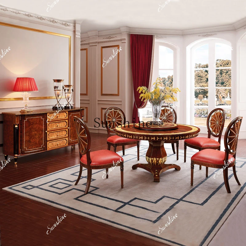 

Large furniture British pure copper dining side cabinet entrance solid wood meal preparation storage cabinet FT