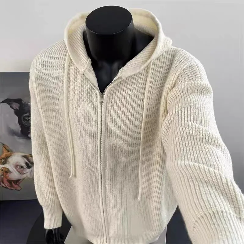 

Мужской кардиган Cleanfit на молнии, свободного кроя, вязаный, высококачественный, для осени и зимы...