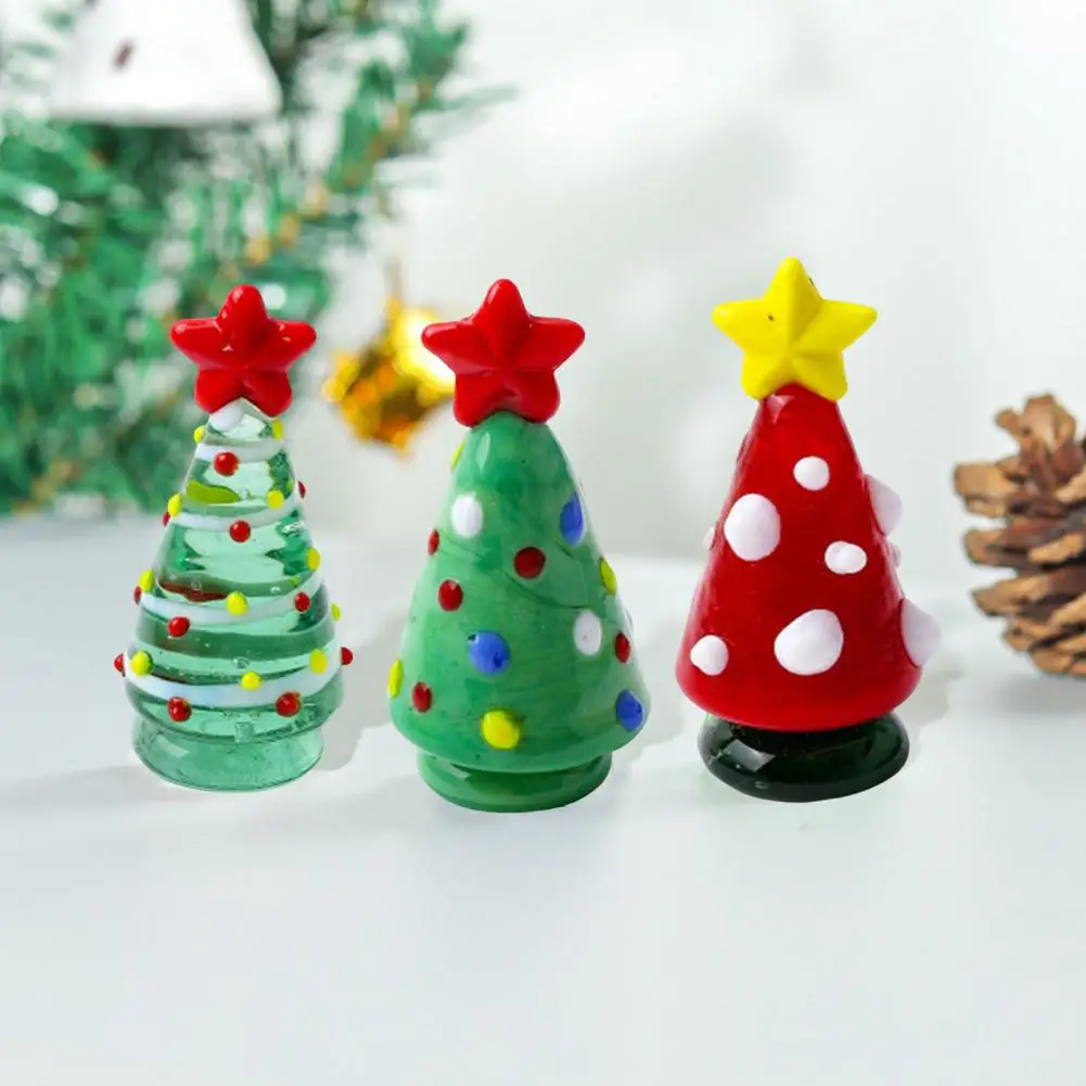 Unique Christmas Tree Decoration Handmade Glass Christmas Tree Ornaments Green Xmas Tree Decoration Blown for Home for Home