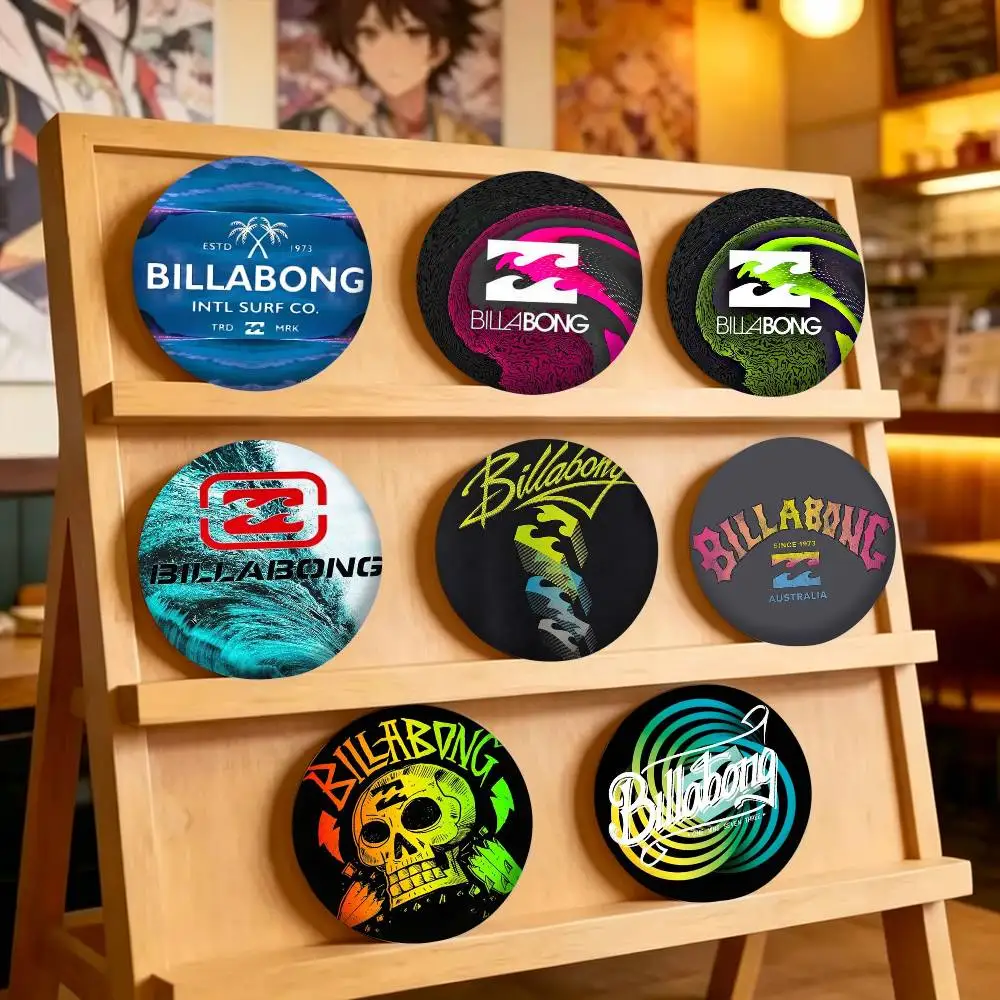Hot Logo B-Billabong 25mm 32mm 44mm 58mm 75mm Brooches Badges Pins for Accessories Gift