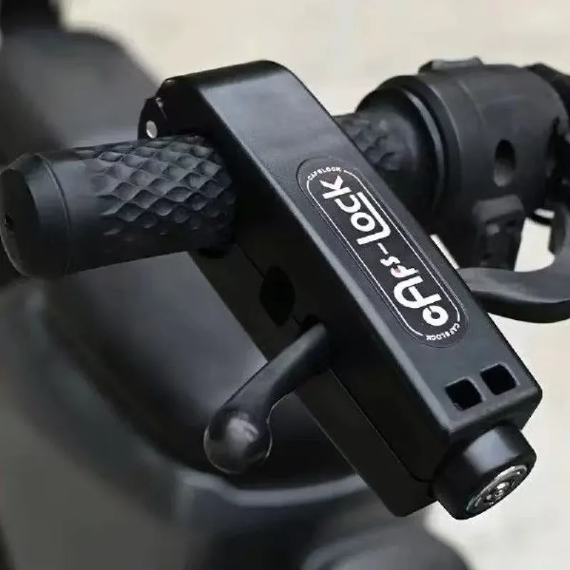

Black Motorcycle Handlebar Lock, Anti Theft Security Grip Lock for Scooter Bike