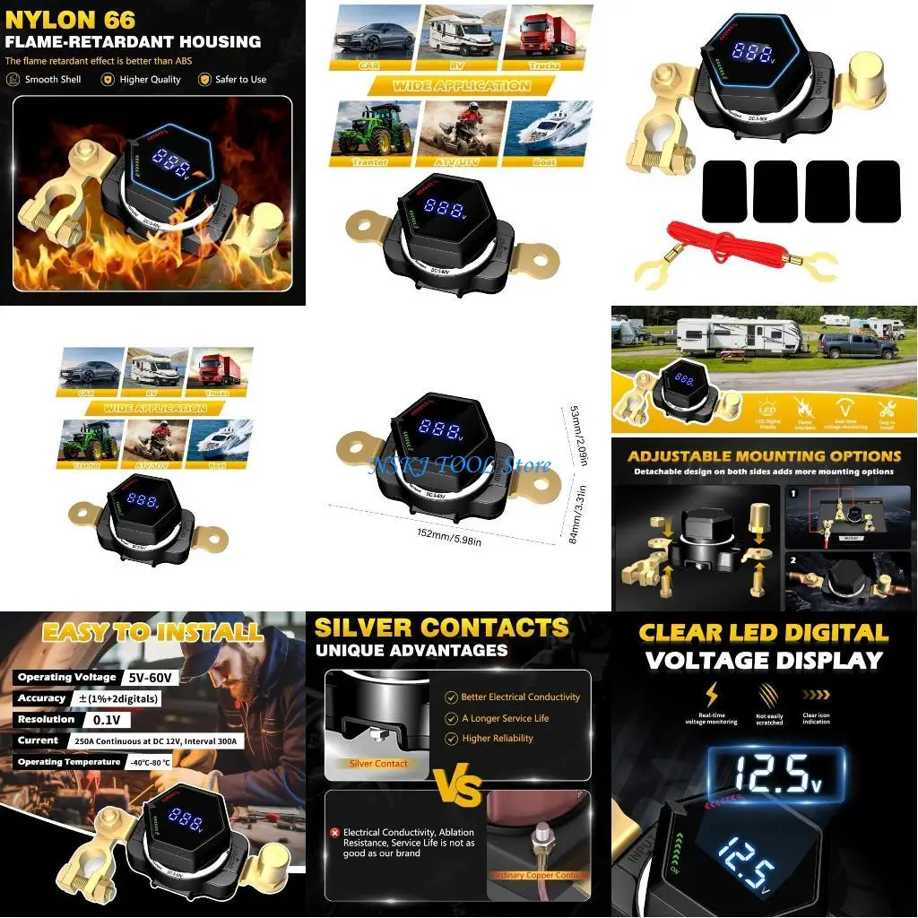 

L8RC Display For Car Truck Battery Disconnect Switches Corrosions Resistant