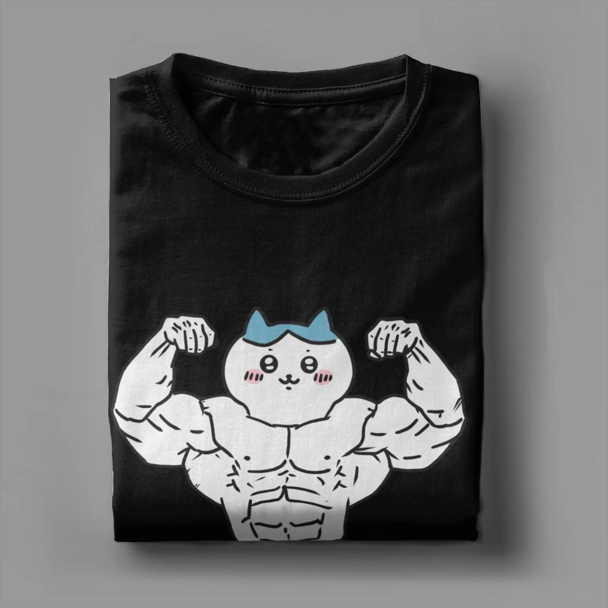Chiikawas T-Shirt Sommer 100 Baumwoll-T-Shirts für Herren, lässiges T-Shirt mit kurzen Ärmeln, Streetwear-Tops – Detail 4