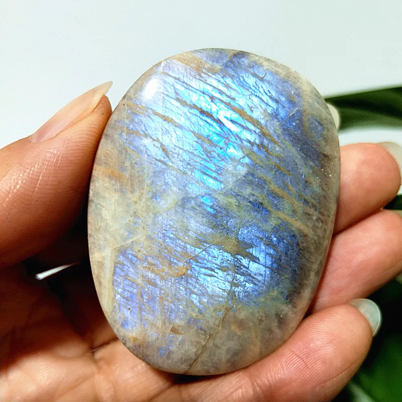 Natral Stones Moonstone Labradorite Palm Sorcerer Meditate Spiritual Healing Feng Shui Crystal Home Decoration
