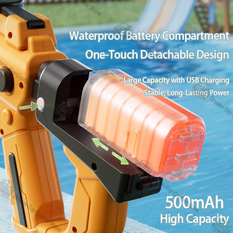 電動水鉄砲のおもちゃ子供用自動高圧強力なソーカー長距離屋外スプラッシュブラスター夏の射撃遊び