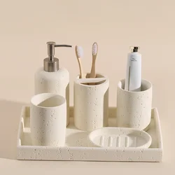 Bathroom Lotion Bottle Toothbrush Holder Tray Toiletry Set European Home Bathroom Set Hotel Electric Toothbrush Shelf