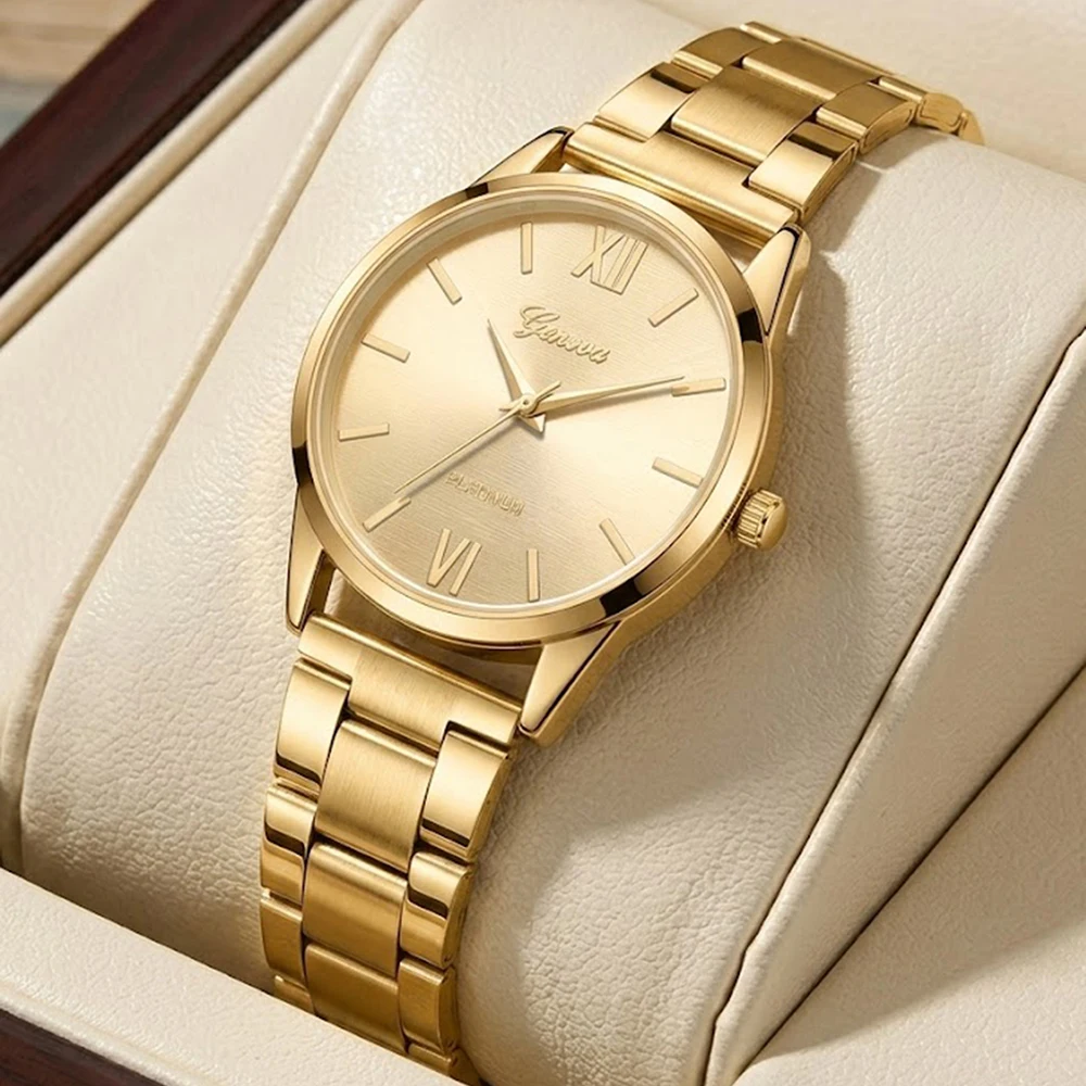 1Pc Women's Watch Gold Fashion Business Elegant Classic Exquisite Bracelet Y2K Party Gathering Daily Wear Birthday Holiday Gift Travel Vacation Music Festival Perfect Gift Present