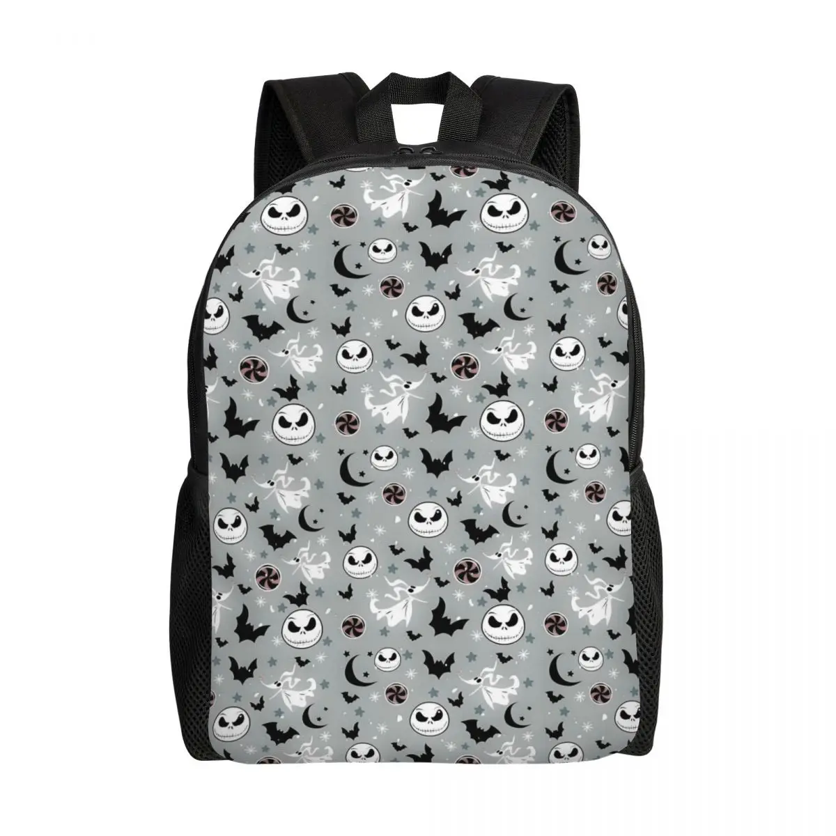 

Рюкзаки Джека Скеллингтона на заказ, школьная сумка для студентов, подходит для 15-дюймового ноутбука, сумки для города «Король тыквы» на Хэллоуин
