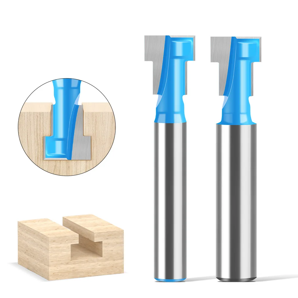 1PC 6MM Shank Milling Cutter Wood Carving T-Slot Milling Cutter Router Bit With 3/8
