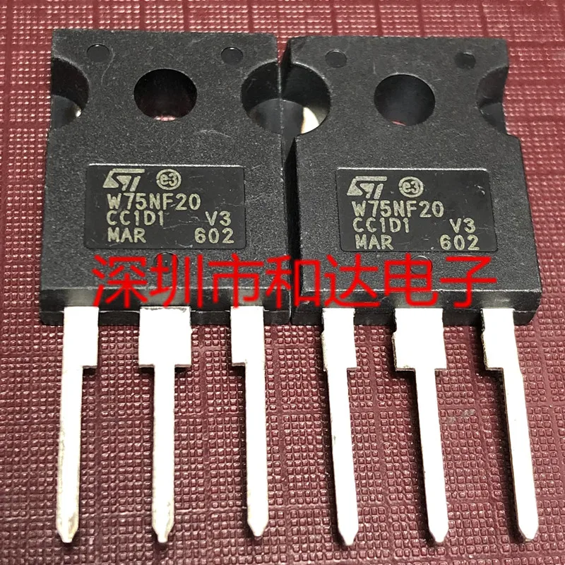 (5 Pieces) W75NF20 STW75NF20 TO-247 200V 75A / STW75N06 W75N06 60V 75A / W15NK90Z STW15NK90Z 900V 15A TO-247
