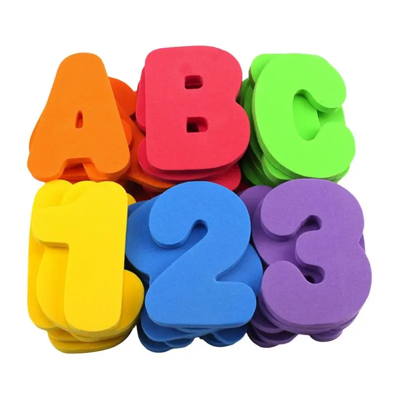 36 Stuks Foam Bad Letters Play Set Schuim Fun Letters Aantal Kleurrijke Educatief Abc Schuim Bad En Douche Speelgoed Voor 1-3 Baby