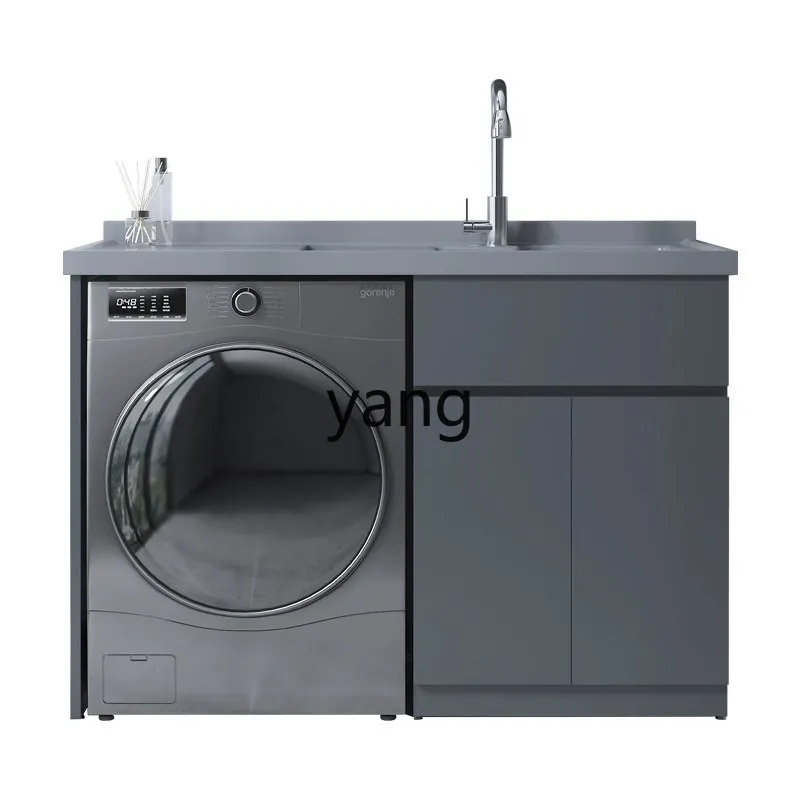 

Yjq Wash Wardrobe Integrated Inter-Platform Basin Laundry Tub Tank with Washboard Drum Washing Machine Cabinet