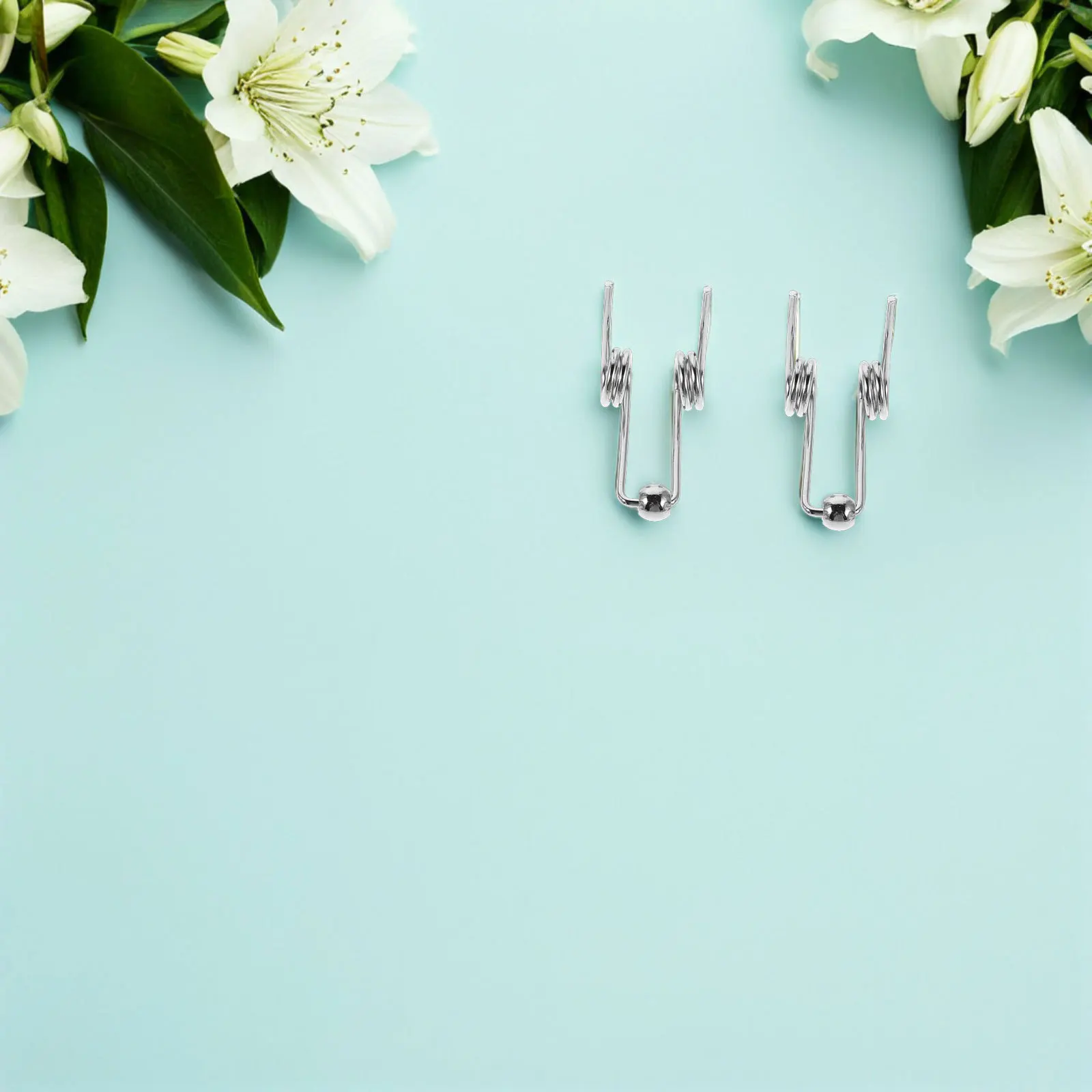 6 قطعة نوابض التواء البديلة ل مكواة تجعيد 30 مللي متر نوابض معدنية مزدوجة لأدوات تصفيف الشعر سهلة التركيب بنفسك فضي