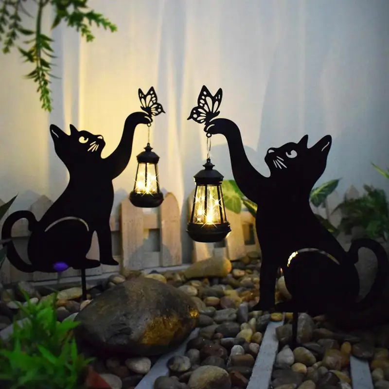 

Solar Outdoor Garden Decorative Stake with Lamp for Garden Cute Cat Solar Lighting Solar-powered Light for Outdoor Yard