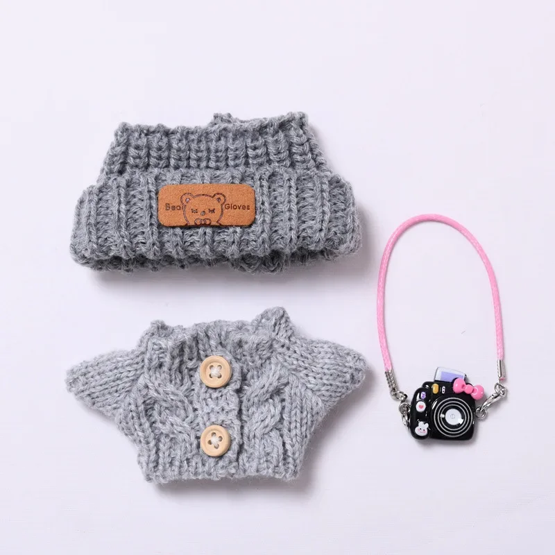 15/17 centimetri Ropa Labubu Vestiti per le Bambole Outfit Accessori Per Labubu V2 V1 Peluche Abbigliamento per Bambole Colorato Maglione Giocattolo Del Capretto Ragazza regalo