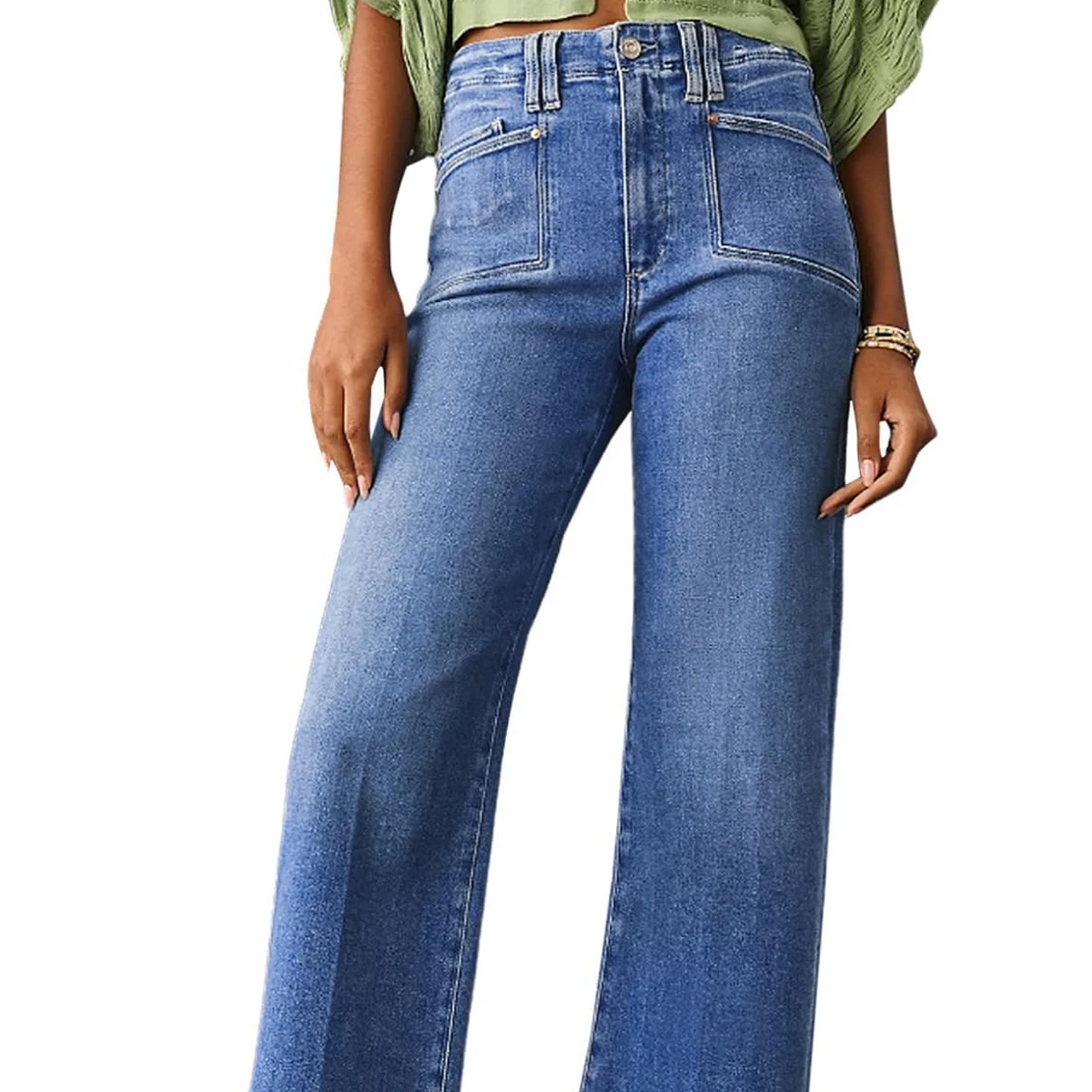 Y2Kファッション レディース ヴィンテージ風 ウォッシュド ストレッチ スリムフィット デニムパンツ ハイウエスト ファッション トレンド カジュアル トラウザーズ