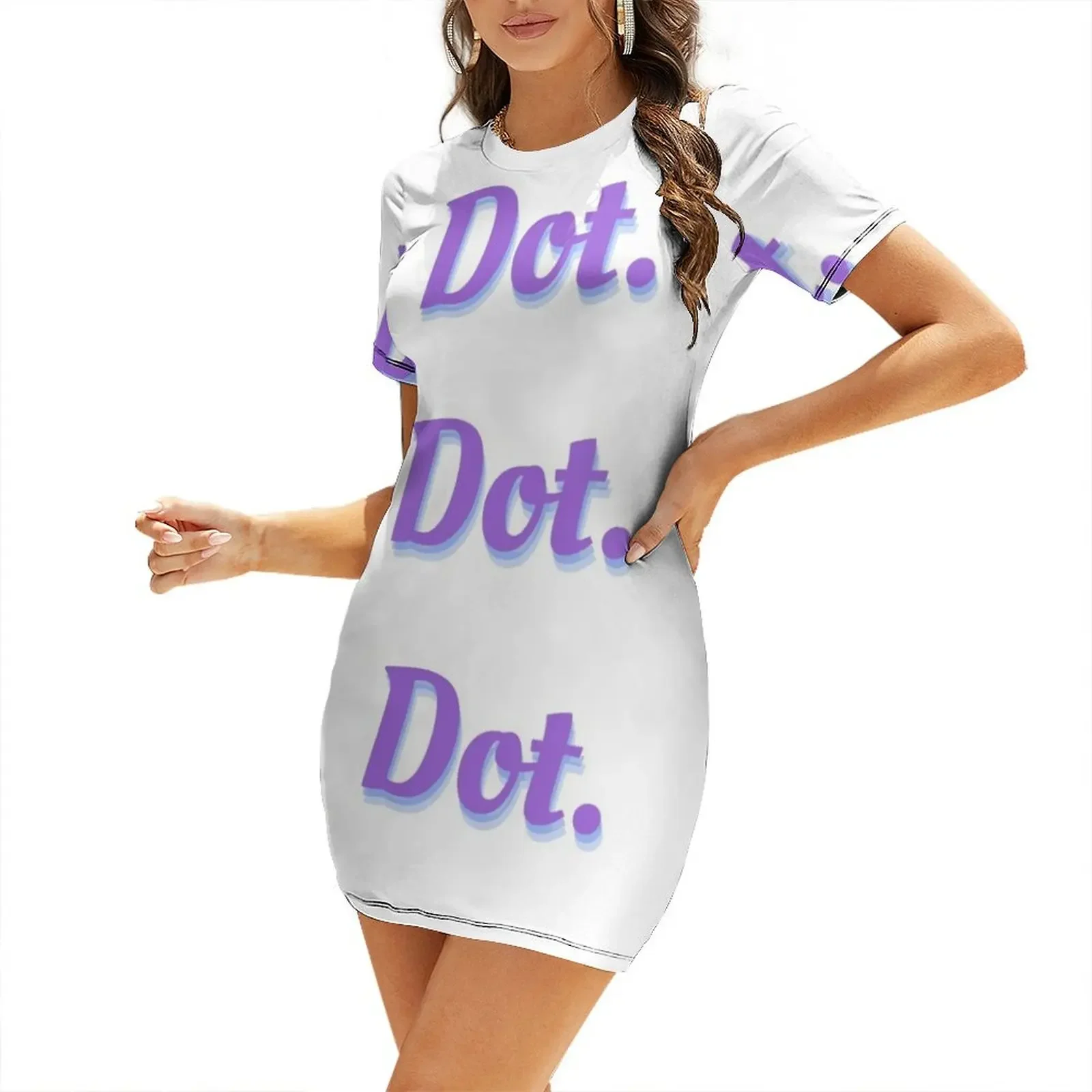 

Dot. Dot. Dot. - Mamma Mia Quote Short-Sleeved Dress women's summer clothing 2026 women's clothing trend 2026