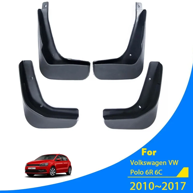 Car Mudflaps Mudguard Fender for Volkswagen VW Polo 6R 6C 2010~2017 2014 2015 2016 Mud Splash flap Guards Car Accessories Goods