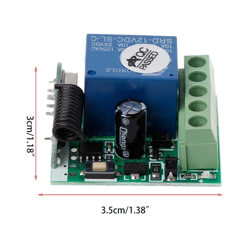 Dropship 433Mhz telecomando universale senza fili interruttore DC12V 1CH ricevitore relè RF