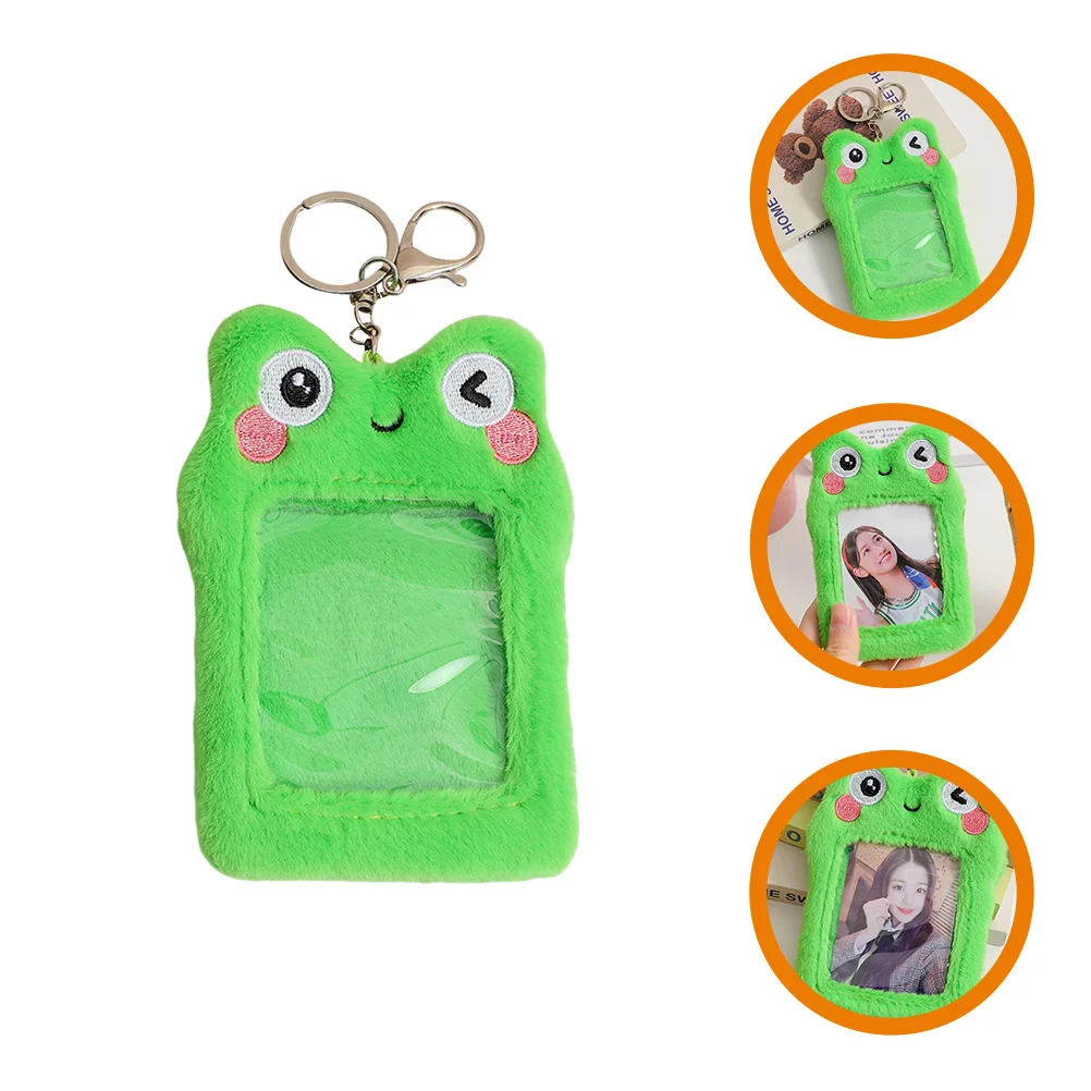 

Plush Photocard Holder Keychain Animal Shape Card Case Credit Id Bank Card Covers Bus Card Protector