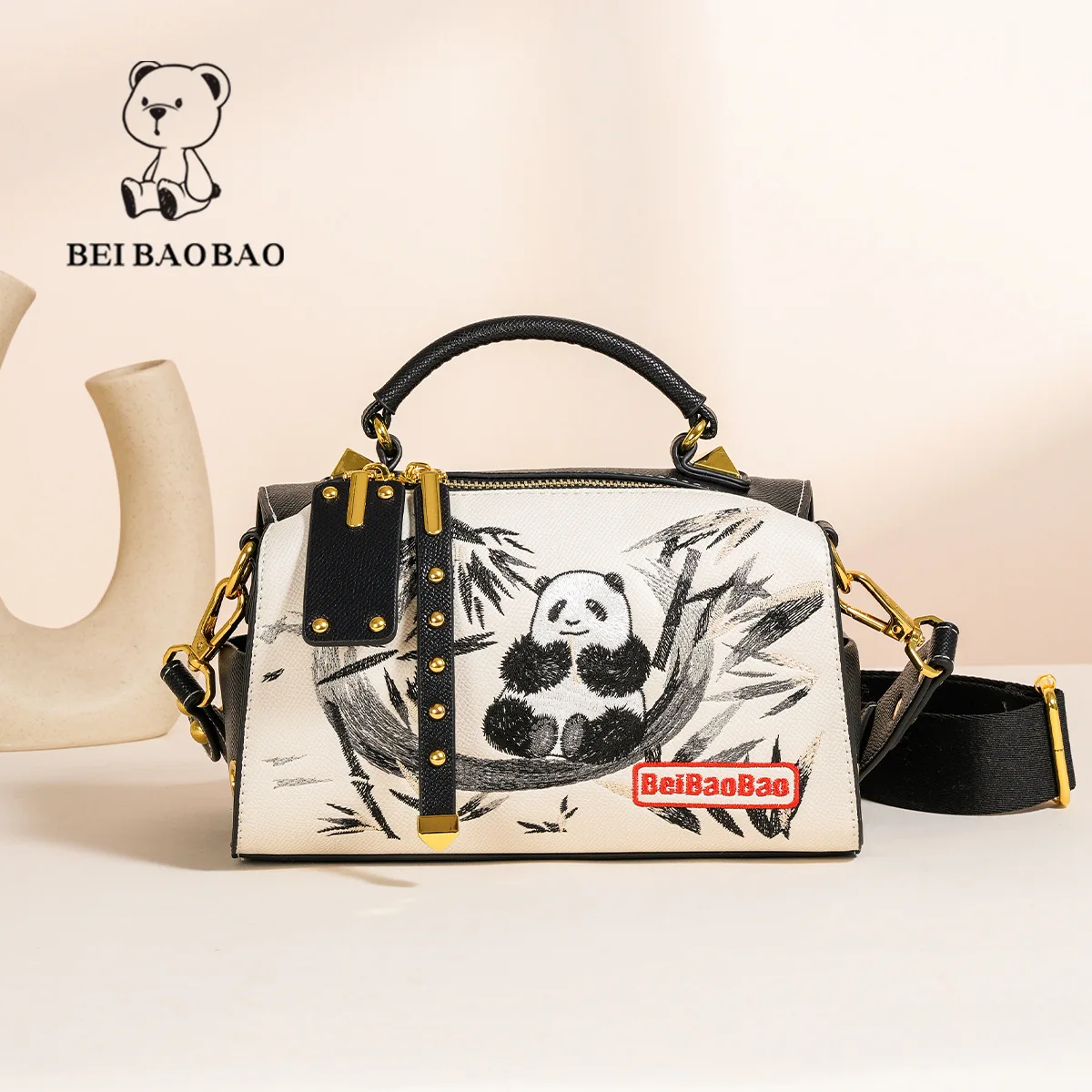 Beibaobao 2024 new handbag casual shoulder crossbody bag large capacity Boston bag commuting niche women\'s bag Bolso de mujer