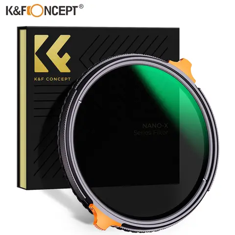 K&F CONCEPT Nano-X Series 2in1 Variable ND+CPL Circular Polarizing Filter 37-82mm ND4 to ND64 Neutral Density Camera Lens Filter