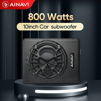 10 Inches 800W HIFI Slim Under-Seat Super Bass Car Subwoofer Powered Car Speaker Amplifier Speaker Audio Processor Music Player