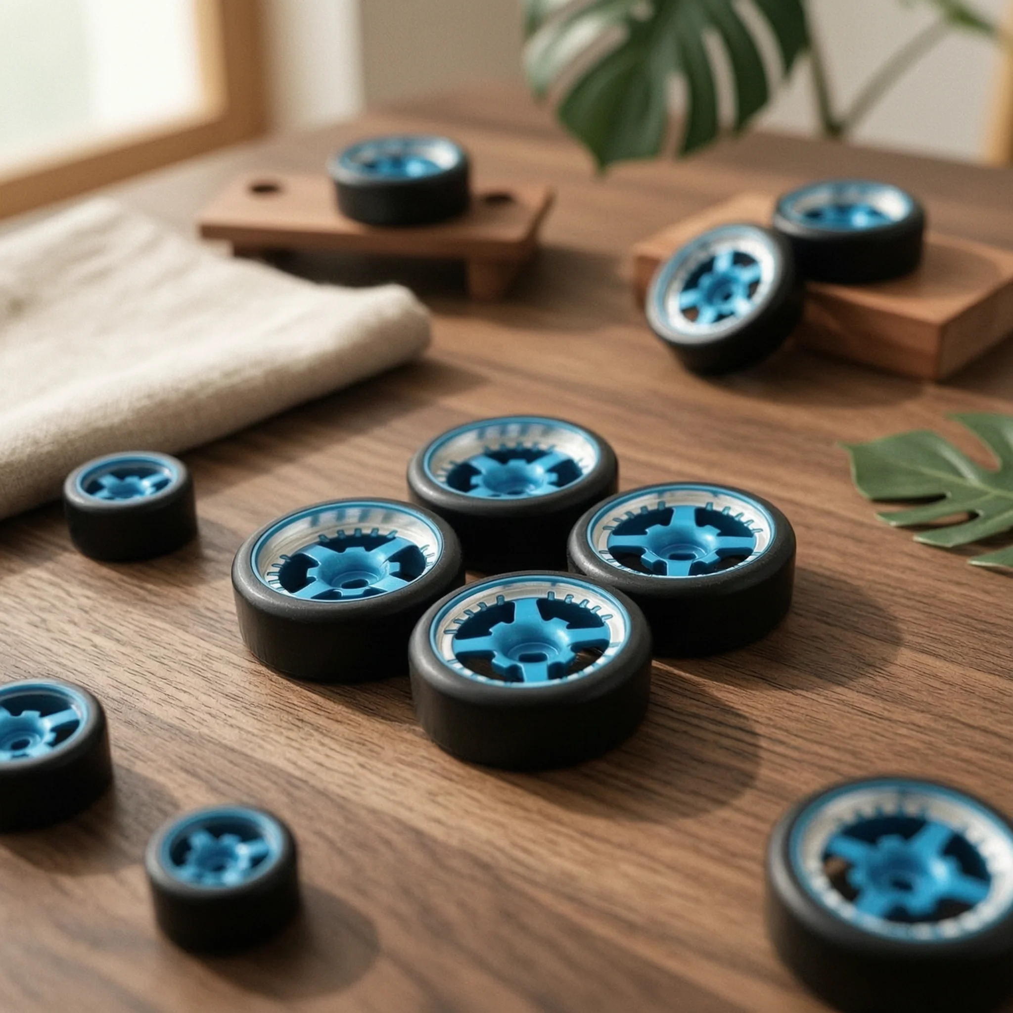 4 Pieces RC Car Drift Wheel 1:28 Scale RC Wheel with Metal Hub Multi-Spoke Compatible for Hobbyists