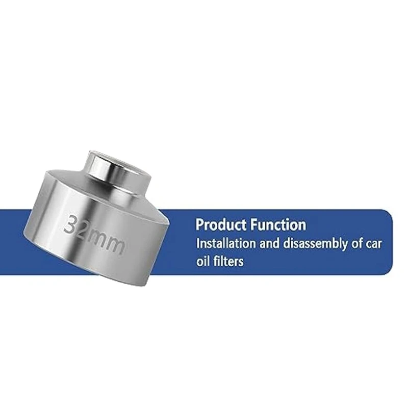 Imagem -04 - Soquete-oil Filtro Ferramenta Chave Aço Ferramenta de Remoção Rápida Drive Oil Filter Ferramenta Soquete Fácil Instalação 32 mm 8