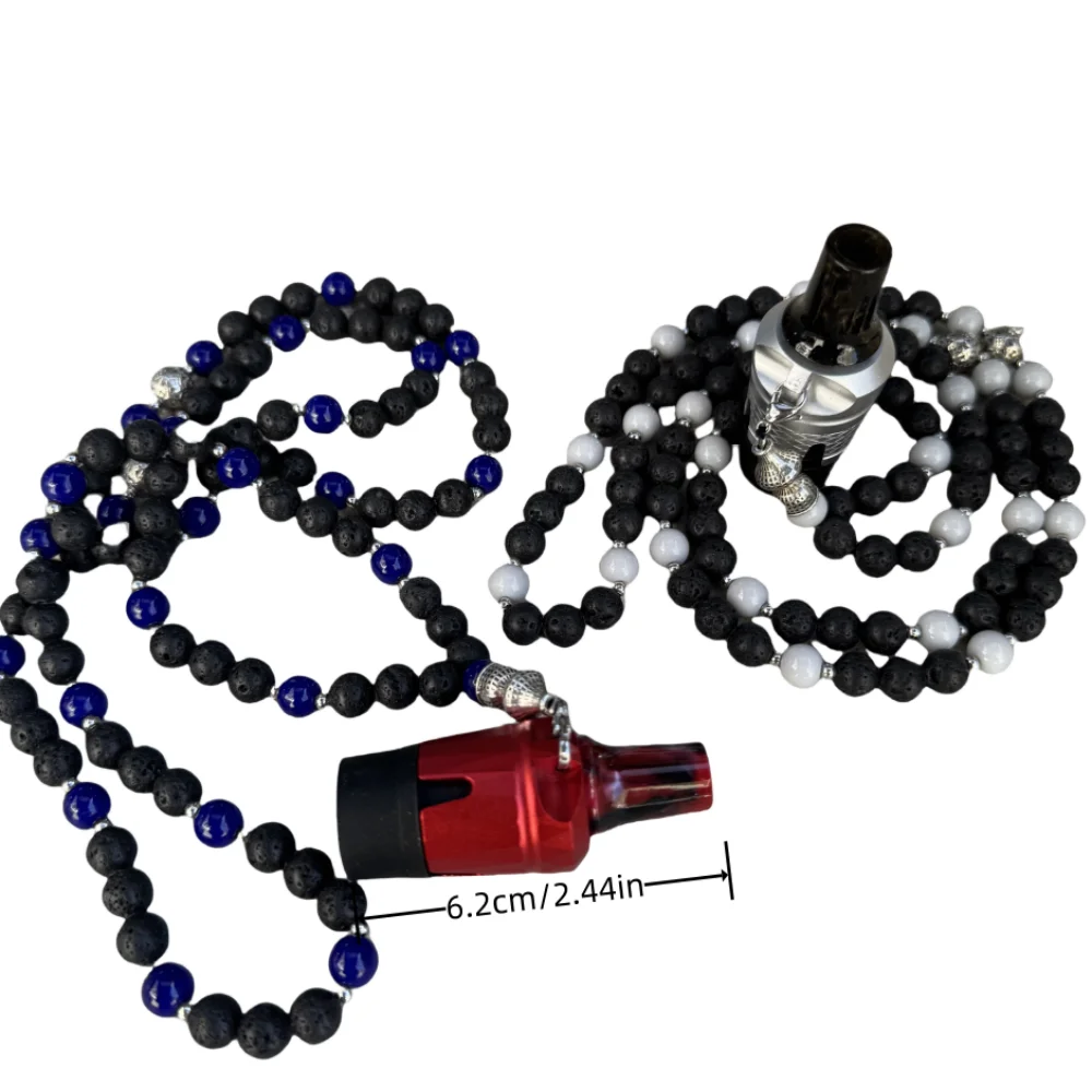 Resin Hookah Mouthpiece for Vape Tips with Volcanic Stone Necklace Shisha Hookah Mouthtips Chicha Sheesha Accessories,Mixed