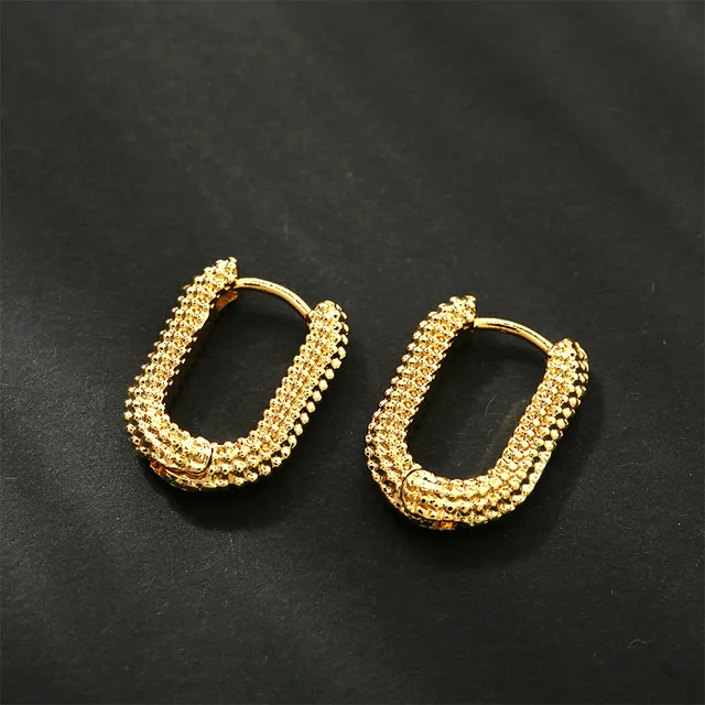 Vintage Metal Geometry Hoop Earrings Fashion New Design Minimalistyczne kolczyki dla kobiet Prosta moda Biżuteria imprezowa Prezent 2024