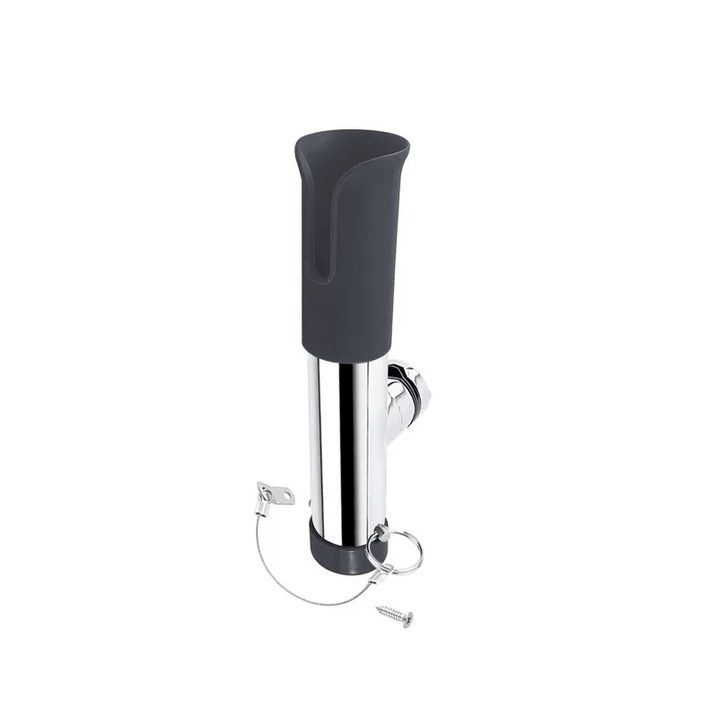 Marine fishing rod holder insert tue  fishing bracket battery towing stainless sea fishing clamping fixed rubber boat rod insert