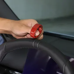 ABS Black/Red Steering Wheel Directions Ring Cover For BMW 5 Series G60 2024 2025 Auto Accessories
