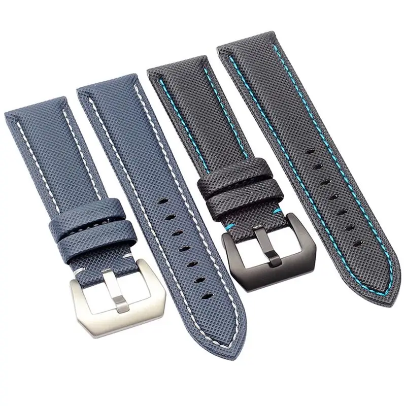 SCHIK 20MM 22MM 24MM 26MM Carbon Fibre Nylon Canvas Watch Strap For Panerai Hamilton TAG OMEGA HEUER Men's Wrist Watch Band