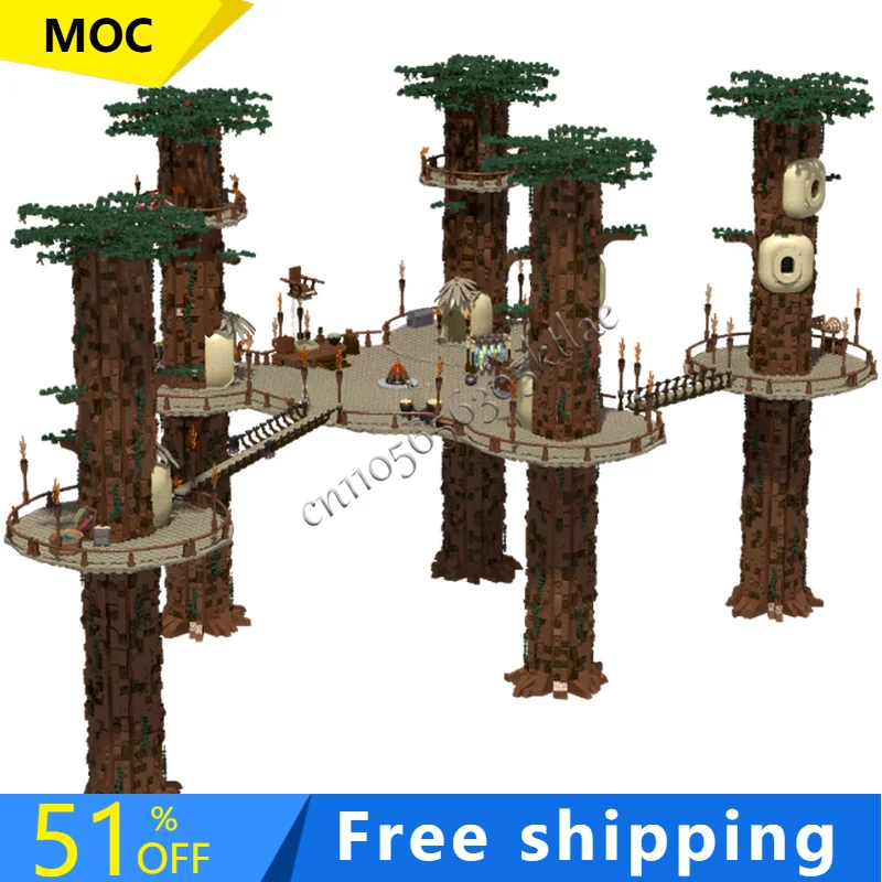 

10430 PCS Forest Series Ewok Village Construction Modular Building Blocks Model DIY Assembly Display Toys Children Birthday Gift