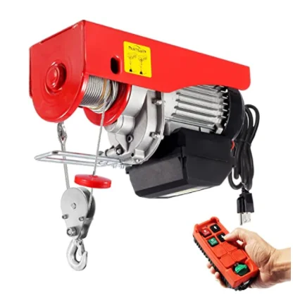 

New 1300lbs/600kg Automatic Lift Electric Cable Hoist With Wireless Remote Control Forged Hook Retail Use