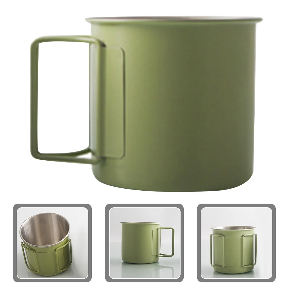 

Folding Camping Cup 304 Stainless Steel Portable Coffee Mug Outdoor Travel Picnic Multi-Function Water Cup Campfire Mug