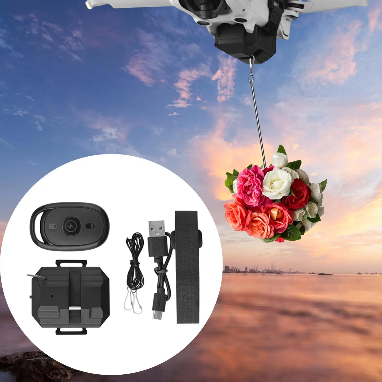 Universal Drone Thrower Fishing Wedding Air Drop Release Delivery System consegna Drone a lunga distanza per Air 2S