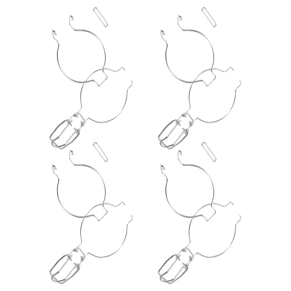 

4 Pcs Sealing Can Buckle Mason Jar Accessories Glass Clip Spring Canister Clips Stainless Steel Ball Pint Wire Handles