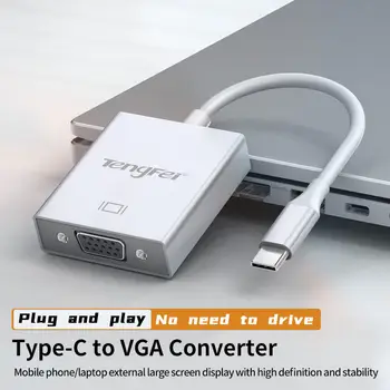 Adaptador PHIXERO USB C HUB a VGA USB 3.0 compatible con HDMI, concentrador USB tipo C 10 en 1 para MacBook Pro Air, lector de tarjetas SD PD RJ45 10 best sales Tipo c a vga - №7