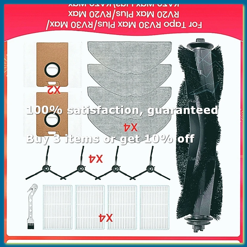 Accessory Set for RV30 , RV30 Max, RV20 , RV20 Max Vacuum Cleaner Replacement Parts-A49I