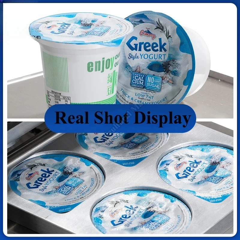 Customizable Sealing Machine For Milk Skin Yogurt Ice Milk Ice Cream Cup Heat Sealing Machine
