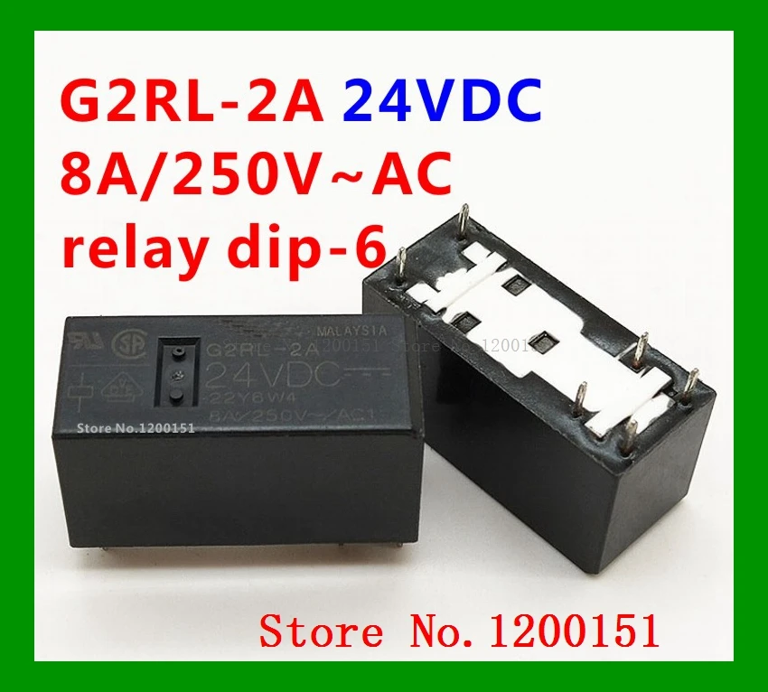 Tablete 12vdc 24vdc 8a/250v ~ ac relé dip-6