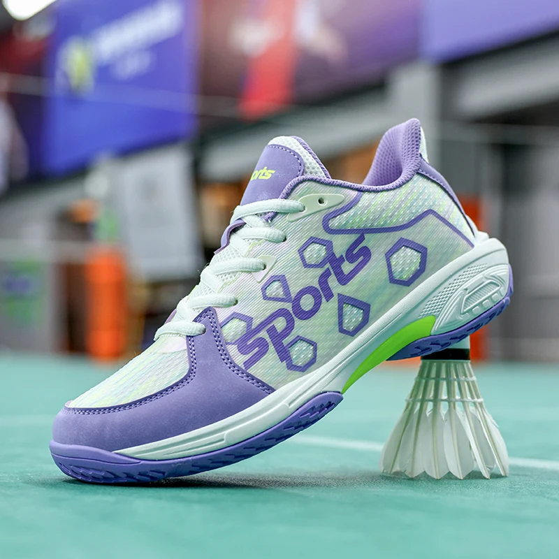 New Sports Shoes for Men and Women, Low-Top Lace-Up Thick-Soled Anti-Slip Table Tennis Shoes, Badminton Outdoor Training Shoe