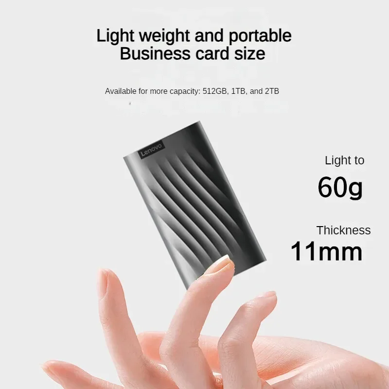 Lenovo 2TB Portable Solid State Drive (PSSD) Type-c USB 3.1 550MB/s High Speed SSD Dual Interface Direct Connection Laptop PS6