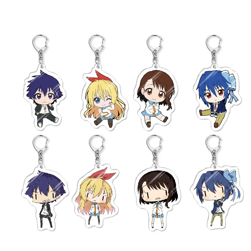 Nisekoi аниме ложная любовь акриловый брелок ювелирные изделия фанаты подарки сумка очаровательный брелок креативный брелок кулон сувенирные аксессуары