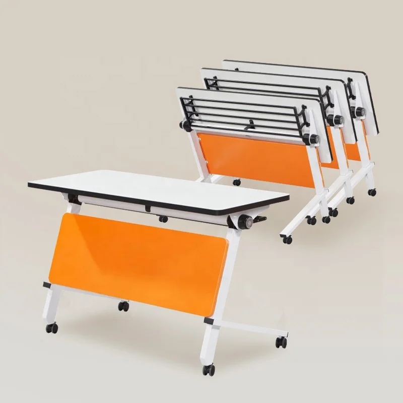 Color Stackable Folding Table Office Simple Popular Design Multifunctional Combination Workplace Library Metal Reading Table