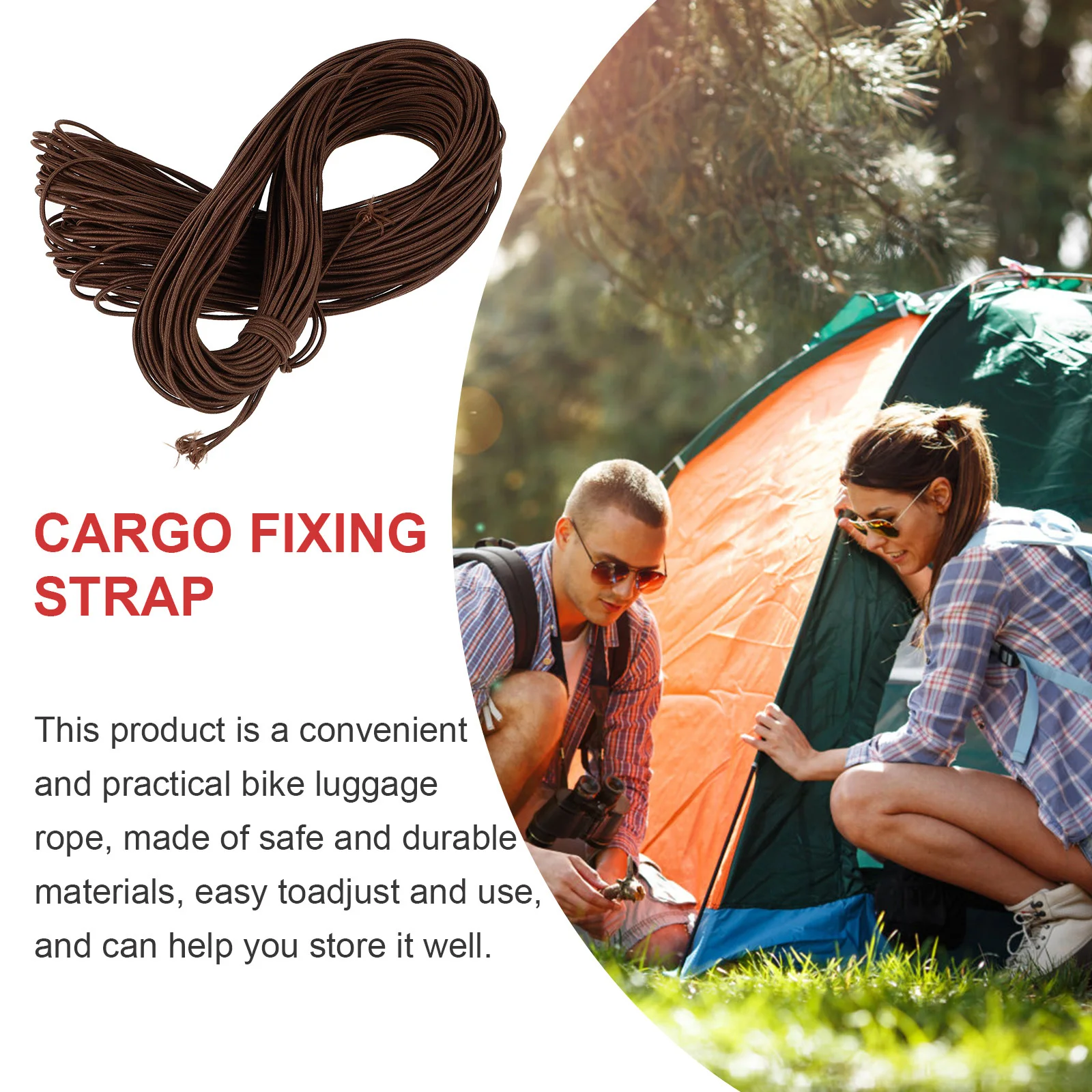 

45 Meters Heavy Duty Elastic Strap Polypropylene Bungee Cord Tent Fixing Luggage Binding Portable Bungee Cord Elastic Rope