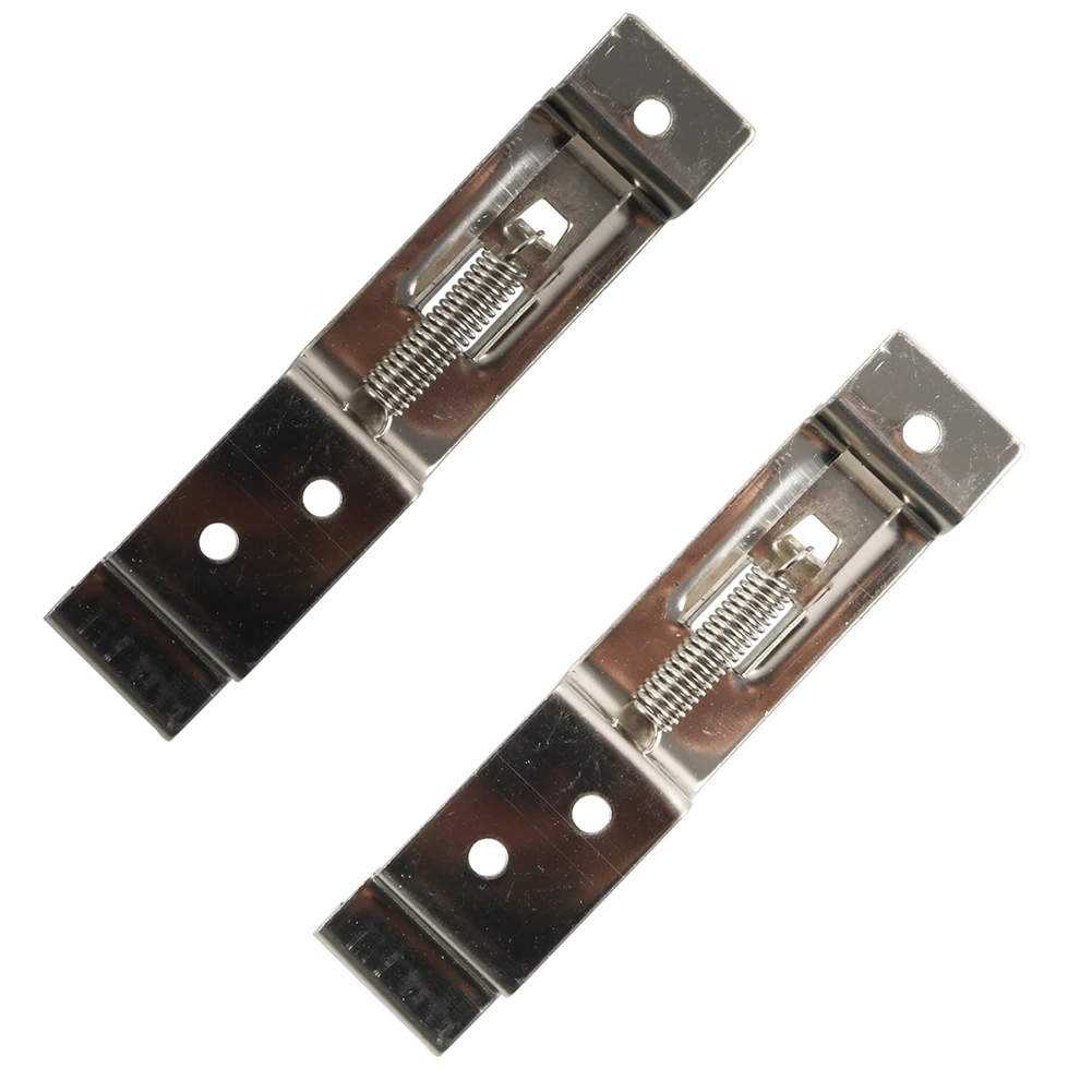 2 Pieces Trailer Number Plate Holders Clips Stainless Steel Spring Loaded License Plate Brackets Numberplate Clamps Trailers