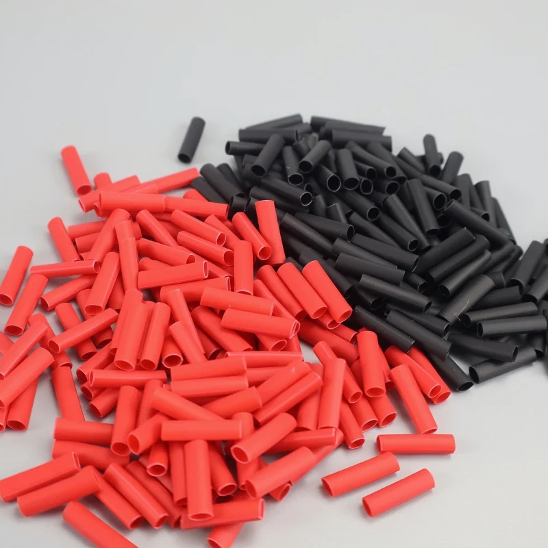 50pcs Model Aircraft Heat Shrink Tube Insulation Tube Red/Black Electrical Insulation, Repair and Wire Connection